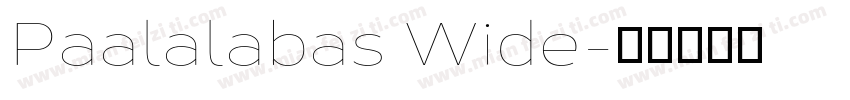 Paalalabas Wide字体转换